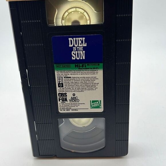 Duel In The Sun Jennifer Jones Gregory Peck,WESTERN, CBS FOX VHS EX,1946 - Picture 3 of 3